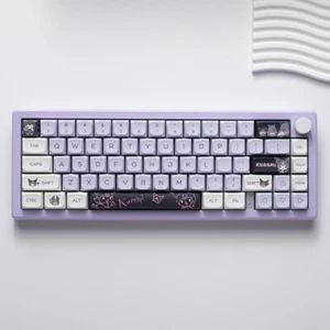 Cute Cartoon Kuromi Purple PBT XDA Keycaps For Mechanical Keyboard 146keys - Picture 1 of 10