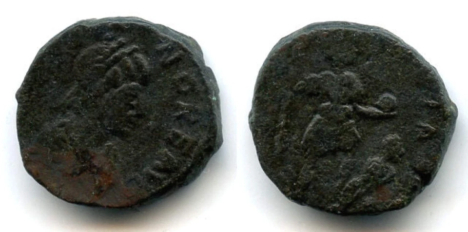 Muy raro AE2 de Zenón (474-491 dC), Constantinopla, Imperio Romano (RIC 948) Foto 1 de 1
