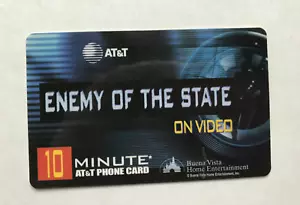 Tarjeta telefónica de 10 minutos Enemy of the State (Will Smith) 1998 - Imagen 1 de 1