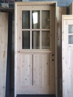 Sundance 42" x 96" Shaker Craftsman Knotty Alder Entry Door  - Image 1 of 3