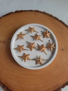 Set 10 USSR SOVIET Army Military gold BIG STAR Pin Badge for Shoulder Boards #29 - Picture 1 of 4