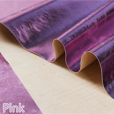 Shiny Fabric Faux Leather Glossy Metallic DIY Material for Clothes Bag Show - Image 1 of 4