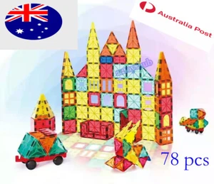 78 pcs Magnetic Building Blocks Set Colourful Imaginative creative Toy For Kids - Picture 1 of 5