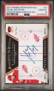 Panini Crown Royale 2011 superficie rascadora firmas #37 Pavel Datsyuk Detroit - Imagen 1 de 2