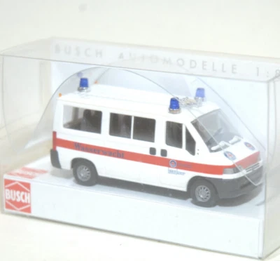 Busch 47386 Peugeot Boxer BRK Wasserwacht Hersbruck HO 1:87 NUOVO - Immagine 1 di 2