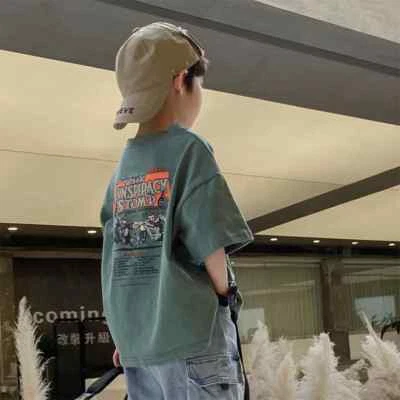 Camiseta Para Niños Bebé Niño Ropa Manga Corta Camiseta Niños Top Camiseta Para Niños Foto 1 de 4