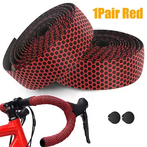 2PCs Cycling Road Bike Bicycle Handlebar Tape Rubber Handle Bar Wrap Non-slip - Picture 1 of 13