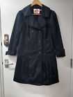 JUICY COUTURE NAVY PLEATED TRENCH COAT SIZE M UK 12 EX CON