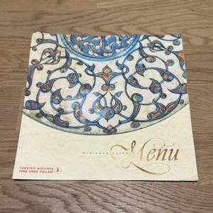Turkish Airlines Vintage Business Class Menü Iznik Keramik Gourmetkoch RRR - Bild 1 von 3