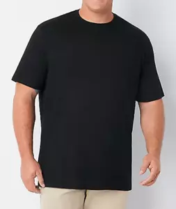 St John's Bay Men's Black Short Sleeve Crew Neck T-Shirt Size 4XLT BNWT - Picture 1 of 2