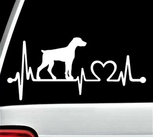 Dobermann Pinscher natürliche Ohren Herzschlag Rettungsleine Aufkleber Aufkleber für Auto BG779 - Bild 1 von 3