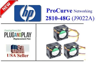 3x Replacement Fans for HP ProCurve 2810-48G Fan Kit (J9022A) - Image 1 of 4