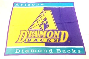 Arizona Diamondbacks VTG 90s Biederlack Logo Blanket Plush Acrylic 54x46 - Picture 1 of 9