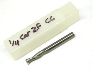 Fresa de extremo de corte central de 2 flautas de carburo sólido GARR 1/4" - Imagen 1 de 6