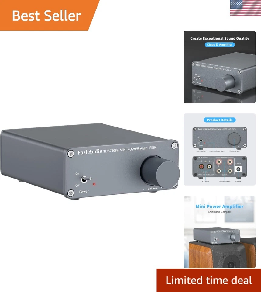 Aluminum 160W x2 Car Integrated Audio Amplifier - Optimize Your Sound Experience - Image 1 of 4