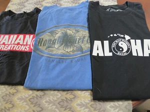 Lot of 3 Classic Hawaiian Surf Shirts HIC T&C Hanalei Surf NICE COLLECTION L - Picture 1 of 14