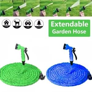 Expandable Garden Hose Pipe Anti Kink With 7 Function Water Spray Gun Magic Hose - Picture 1 of 9