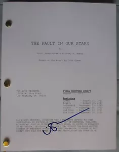 SHAILENE WOODLEY FIRMATO LA COLPA DELLE NOSTRE STELLE SCENEGGIATURA COMPLETA 139 PAGINE DC/COA/HOLO - Foto 1 di 1