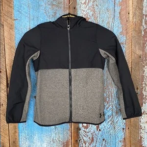 Under Armour Gray & Black Fleece ZIP Up Jacket - Picture 1 of 5