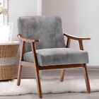 Modern Fabric Armchair Upholstered Single Accent Chair for Living Room Bedroom
