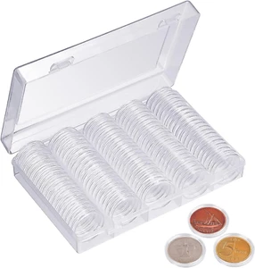 100x 27mm Münzkapseln - Neu - Transparent Perfekte Münzaufbewahrung für Sammler - Bild 1 von 7