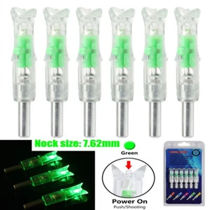 6 Pcs Automatic 7.62mm Lighted Nocks Led Lighted Arrow Nocks for Crossbow Arrows - Picture 1 of 12