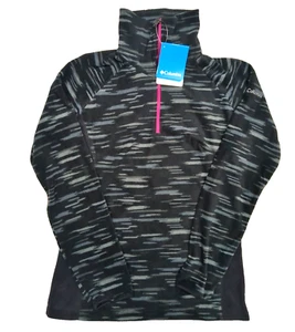 Columbia Glacial Fleece Size Small Women 1/4 Zip Gray Geometric Pattern Pullover - Picture 1 of 7