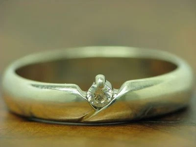925 Sterling Silber Ring mit Zirkonia Solitär Besatz / Echtsilber / RG 57 / 3,7g - Bild 1 von 3