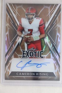 Cameron Rising - 2023 Leaf Exotic Football Autograph #3/5