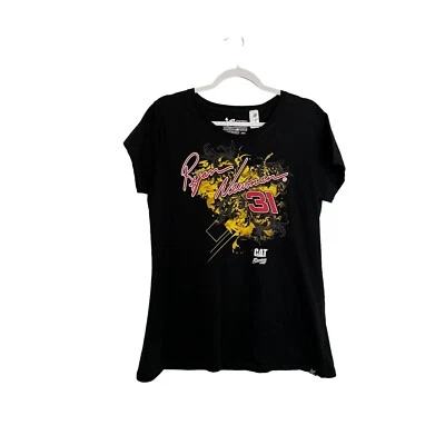 Chase Authentics Nascar Ryan Newman #31 Cat Racing T Shirt Black Womens Size XL - Image 1 of 4