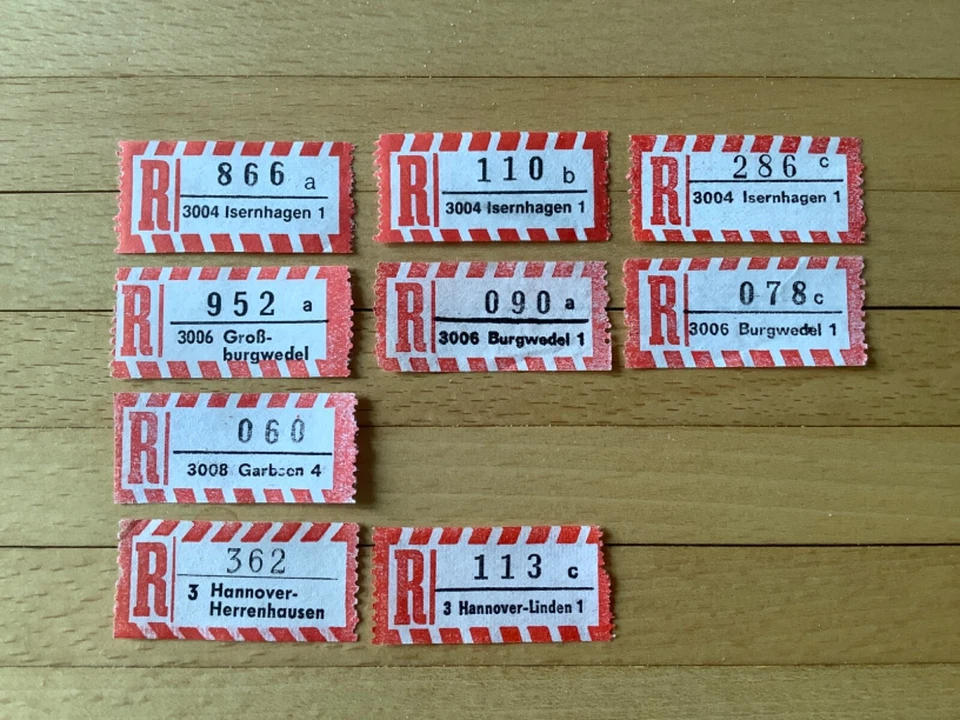 Reco-Zettel 3004, 3006, 3008, Herrenhausen, Linden - Bild 1 von 1