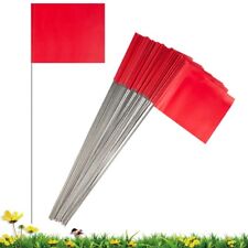 50Pack Marking Flags, Red  Flags 15x4x5Inch, Marker Flags, Lawn Flags2816