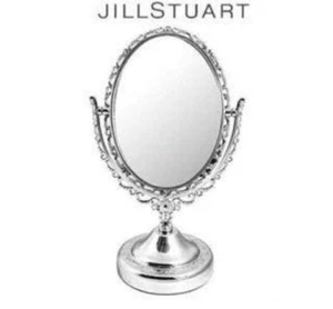 JILL STUART Make up Double Side Stand Mirror Silver in Box Promo Gift Noverty JP - Picture 1 of 4