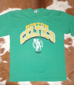 Vintage 80s 90s Boston Celtics Tee XL Logo7 Cotton Made in USA - Picture 1 of 4