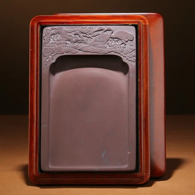 Tinta china con el tema de "Pinos y grullas para la longevidad" Foto 1 de 4