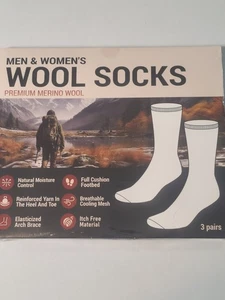 Premium Merinowolle Socken-Pack 3 Paar Größe M/L Herren 10-13 Damen 11-14 Neu im Karton - Bild 1 von 9