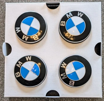 Used OEM - Set Of 4 - BMW Wheel Center Caps 56mm - Genuine - floating - Image 1 of 4