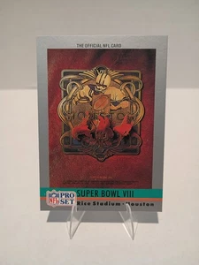 1990 Pro Set Super Bowl #8 Super Bowl Theme Art Dolphins Vs Vikings - Picture 1 of 2