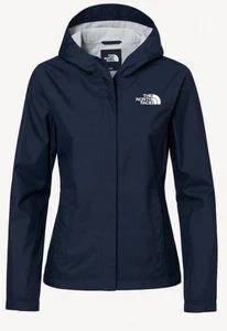Chaqueta de lluvia impermeable azul marino The North Face para mujer talla XS con capucha usada en excelente estado - Imagen 1 de 5