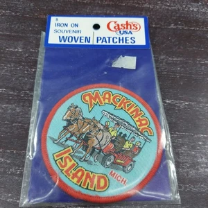 Mackinac Island Souvenir Bügelbild gewebter Patch von Cashs USA Vintage - Bild 1 von 3