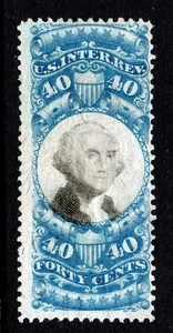 R114 FVF+ 40 CENT  SECOND ISSUE REVENUE, NO APPARENT CANCEL - Picture 1 of 1