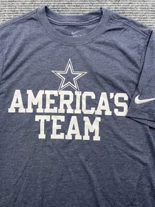 Camiseta Dallas Cowboys Nike para hombre talla pequeña equipo de América jaspeado azul marino - Imagen 1 de 5