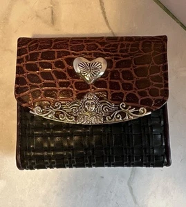 Brighton? Cartera clutch nueva sin etiquetas moneda, tarjetas identificación cierre magnético detalles plateados 33 - Imagen 1 de 12