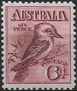 1914 Australien Kokaburra 6d. claret MNH SG Nr. 19 - Bild 1 von 1