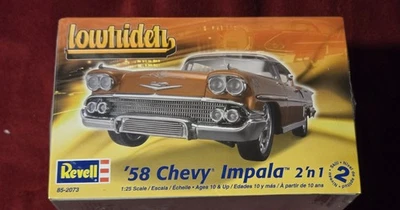  Revell 58 Chevy Impala Lowrider 2'n 1 Factory Sealed 1/25 scale Model  - Image 1 of 4
