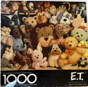 1982 Spingbok Hallmark 1000 Piece Puzzle E.T. Universal Studios Movie 24x30 inch - Picture 1 of 9