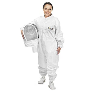 Professional Cotton Full Body Beekeeping Suit w/ Supporting Veil Hood - 2X Large - Picture 1 of 6