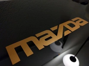 2 pack-Mazzda logo Copper Metallic vinyl Decal Sticker 8.5" x 1.5" (22cm x 4cm) - Foto 1 di 6
