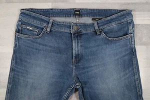 Pantalones de mezclilla para hombre Hugo Boss DELAWARE 3 elásticos ajustados azules W38 L32 - Imagen 1 de 14