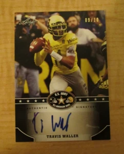 2015 Leaf US Army All-American Bowl Gold 09/10 Travis Waller #BA-TW1 Oregon - Picture 1 of 2